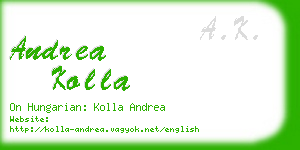 andrea kolla business card